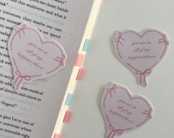 Happy Place Sticker | Bookish Die-Cut Sticker | For Kindle, Stationery