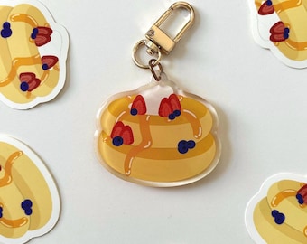 Pfannkuchen Keychain | Acryl Schlüsselanhänger Taschenanhänger