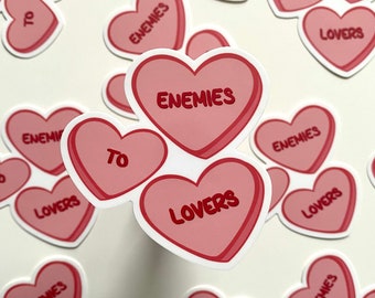 Enemies to Lovers Aufkleber | Bücherwurm Sticker | Für Kindle, Schreibwaren