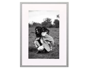 Silver Thin Photo Frame Print Silver Frame A4 A5 A6 A3 A2 Photo Frame & Matt/Mount White- Frames Made to Order UK- Custome Sizes Available