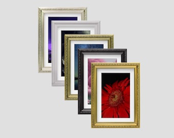 Ornate Picture Frame A2 Picture Frame/Ornate A3 Gold Frame / A4 Shabby Chic Frame Photo Frame /A5 Picture Frame - Ornate Framee with a Mount