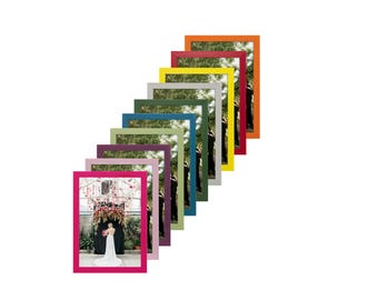 Jelly Bean Thin Photo Poster Print Frame A4 Pink Aqua Blue Purple Lilac  Photo Frame Modern Flat Photo Frame Poster Available in A2/A3/A4/A5