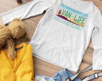 Arizona Van Life License Plate T-Shirt - Show Your Love for Van Life and Colorado with This Unique Tee.