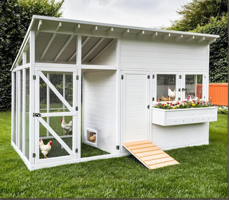 Modern Chicken Coop Plans 1216 Chickens DIY Woodworking Plans PDF