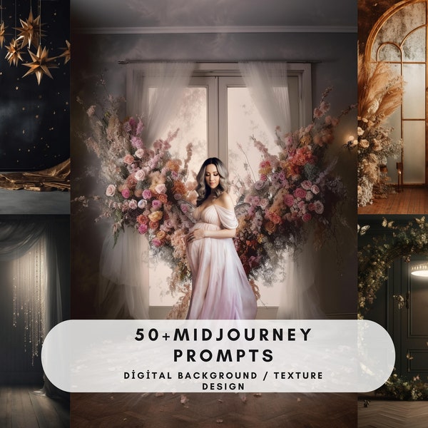 50+ Ultimate Midjourney Prompt Professional High Quality Digital Backdrop Background Creator Tested & Customisable Best AI Midjourney Prompt