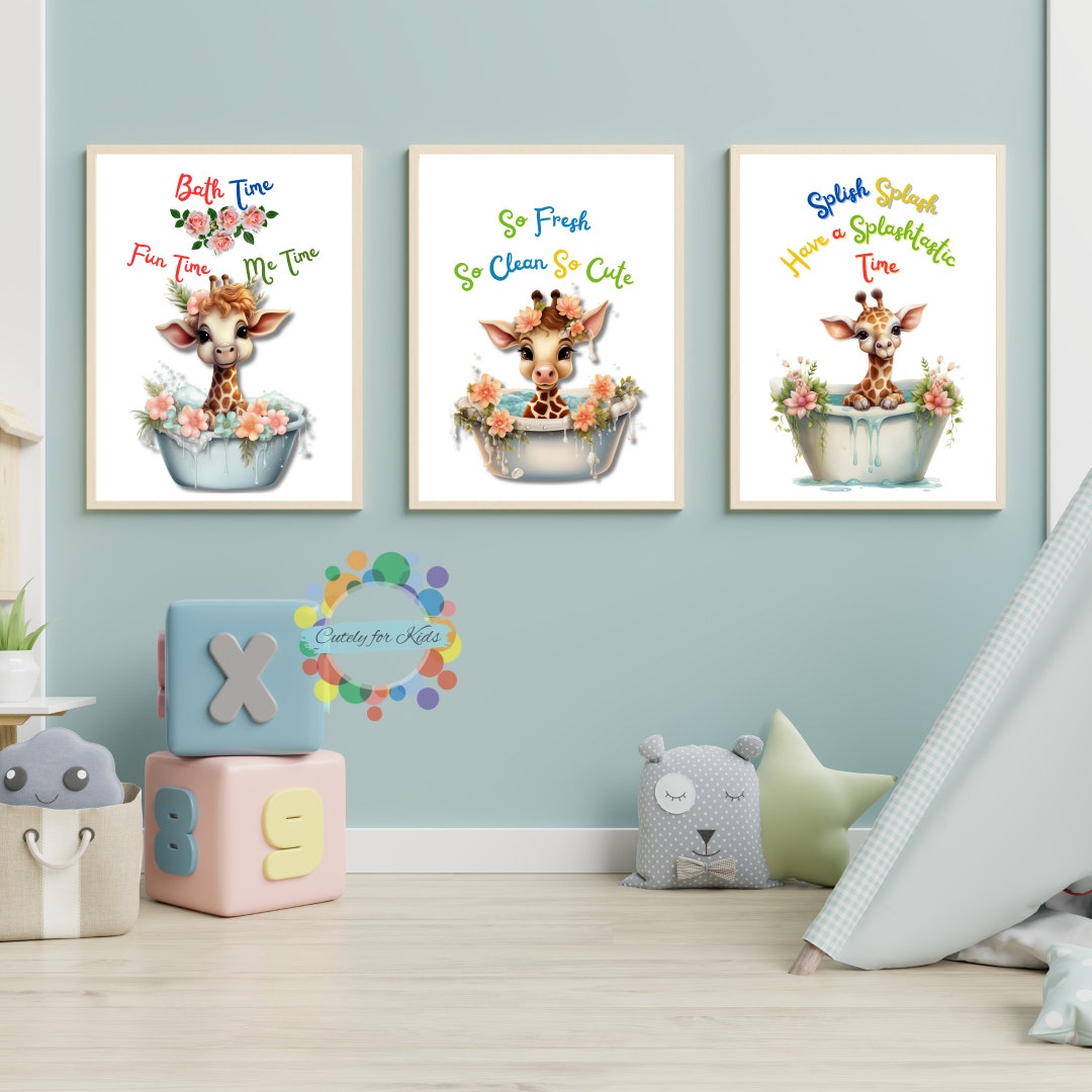 Set of 3 Wall Art for Bathroom Funny Bathroom Wall Art Bathroom Decor