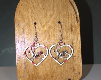 Laser Cut Wood Earrings