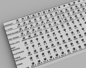 172pc Toolbox 4mm Precision Bit Organizer - Fits in 2" drawers - 3D Printed