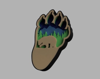 3D Printer - LP04 - Bear Paw - STL File - Digital Instant Download - Craft - Gift