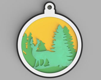 Elk Christmas Ornament: 3D Print STL File