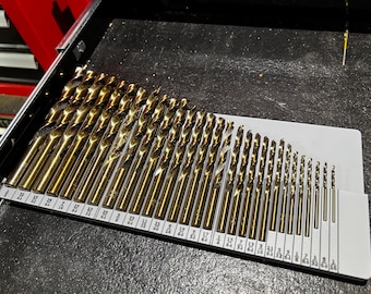 Gridfinity Drill Bit Organizer: 29-Bit 3D Printed Toolbox Insert