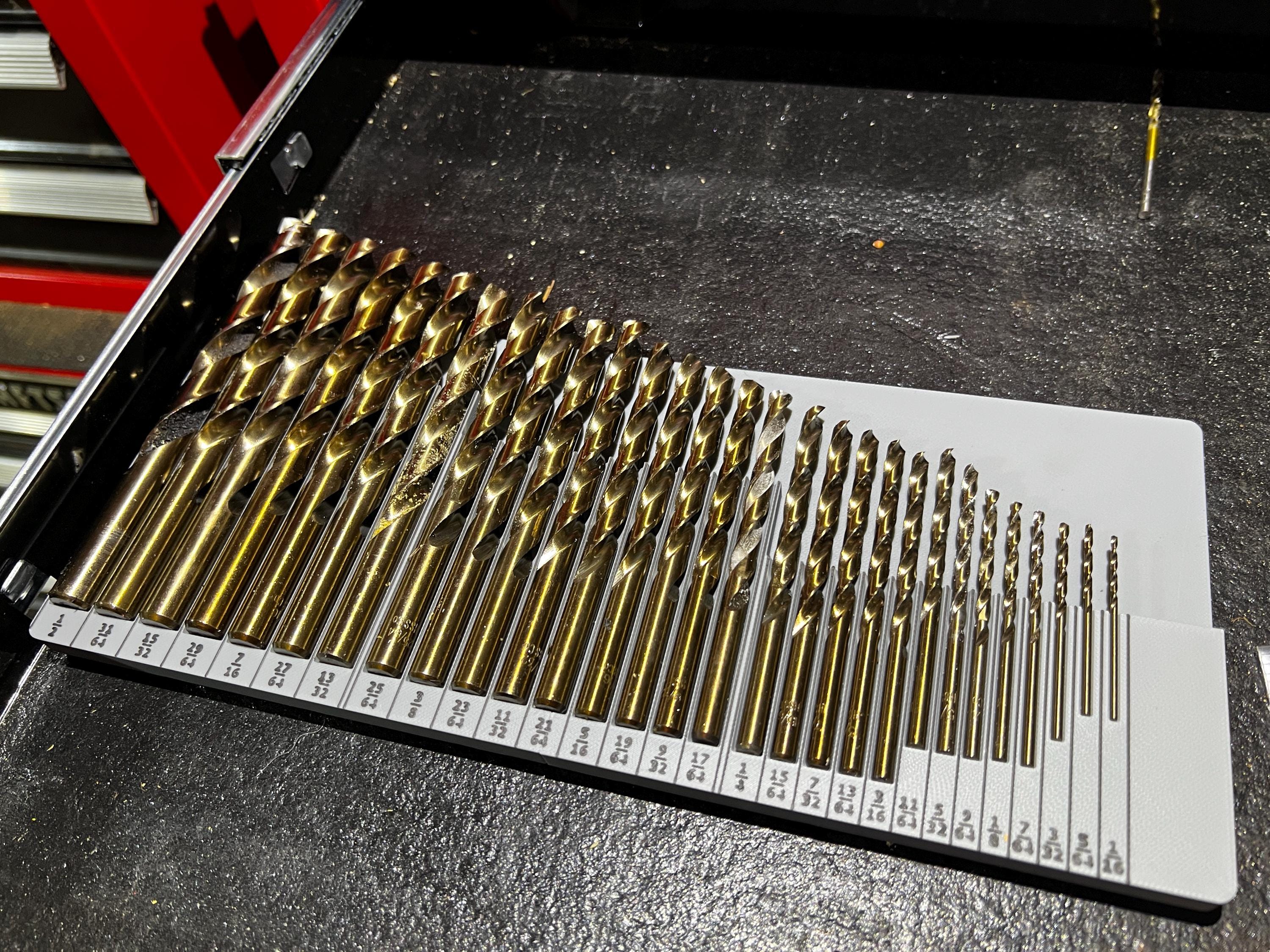 Gridfinity Drill Bit Organizer: 29-bit 3D Printed Toolbox Insert