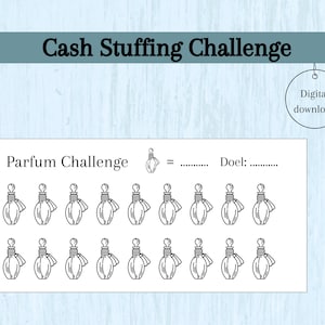 Perfume challenge, cash stuffing, money envelope, savings challenge, A6 budget binder, savings booklet, money folder, budget folder, digital download