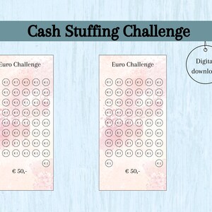 1 euro challenge, cash stuffing, money envelope, savings challenge, A6 budget binder, savings booklet, money folder, budget folder, change challenge