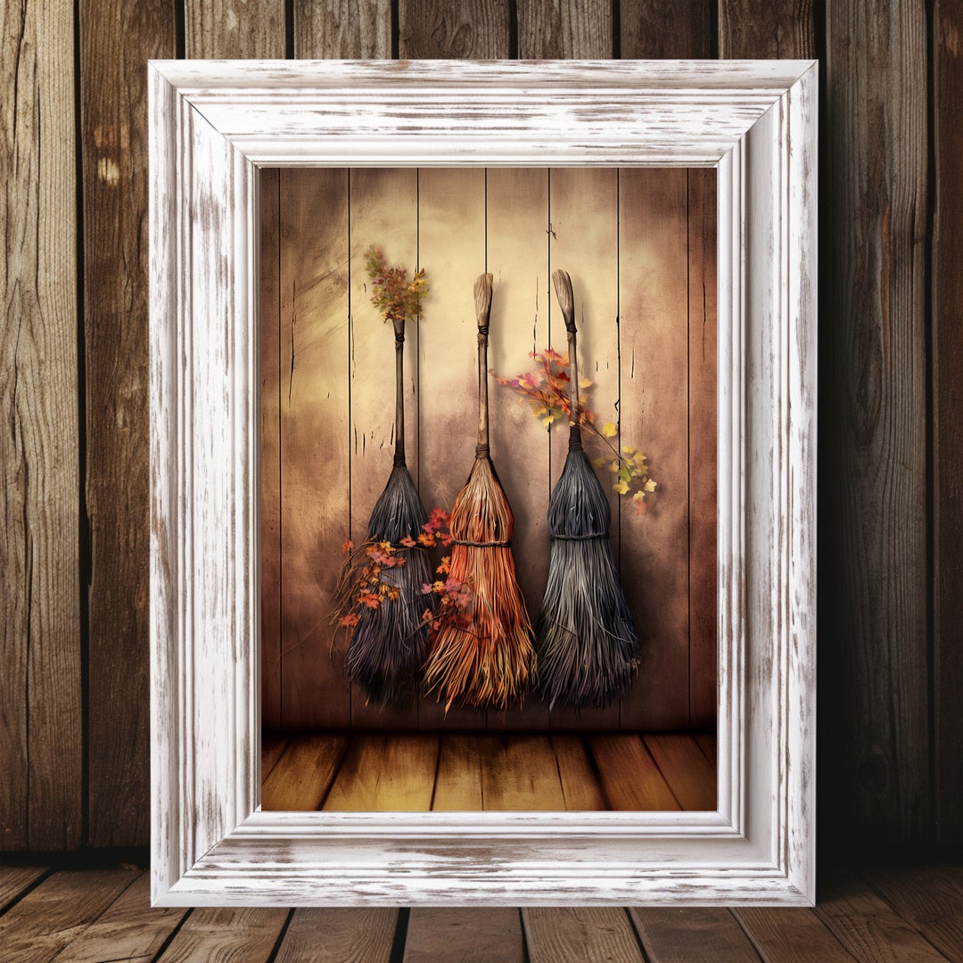3 Broomsticks Cottagecore Printable Wall Art/ Commercial License Use ...