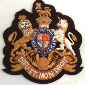 British army Guards Garrison Sergeant Major X-LARGE arm badge Kings Crown
