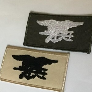 PAIR of SEAL team breast trident patches
