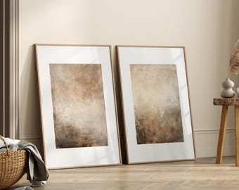 Moody Brown Beige Texture Wall Art, Neutral Abstract Wall Printable, Organic Printable Art, Earthy Decor, Brown Wall Art, Digital Download