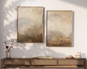 Earthy Abstract Texture Wall Art, Beige Textural Wall Art, Moody Beige Prints, Moody Brush Strokes Prints, Earthy Decor, Digital Download