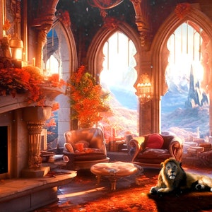 ANIMATED BACKGROUND | Magical Bedroom | Lofi Cozy Fantasy Looped Vtuber Twitch Stream Overlay Background