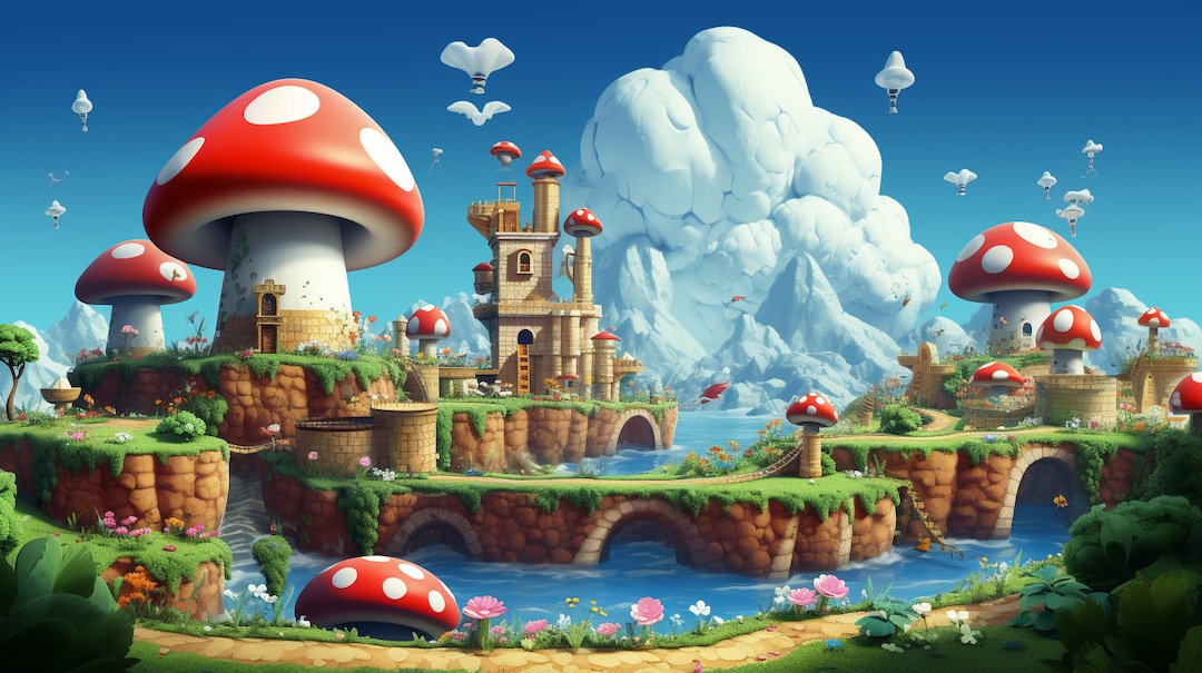Enchanted Adventures Mario's Mushroom Kingdom Twitch Overlay and