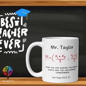 Custom Math Teacher Mug, Teacher Appreciation Gift, Teacher Gift, Teachers Day Mug, Thank You Gift, Gift, Mug