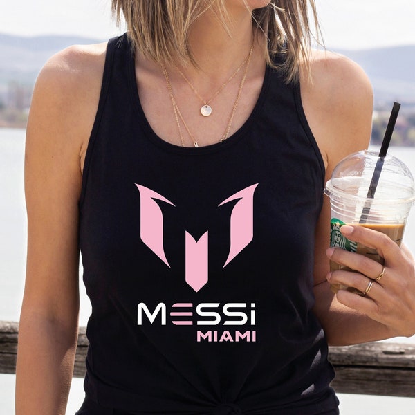 Messi Logo Miami Women's Ideal Tank Tops, Miami Tank Tops, Inter Miami Shirt, Miami Soccer Shirt, Messi Tank Tops, Miami Camisa