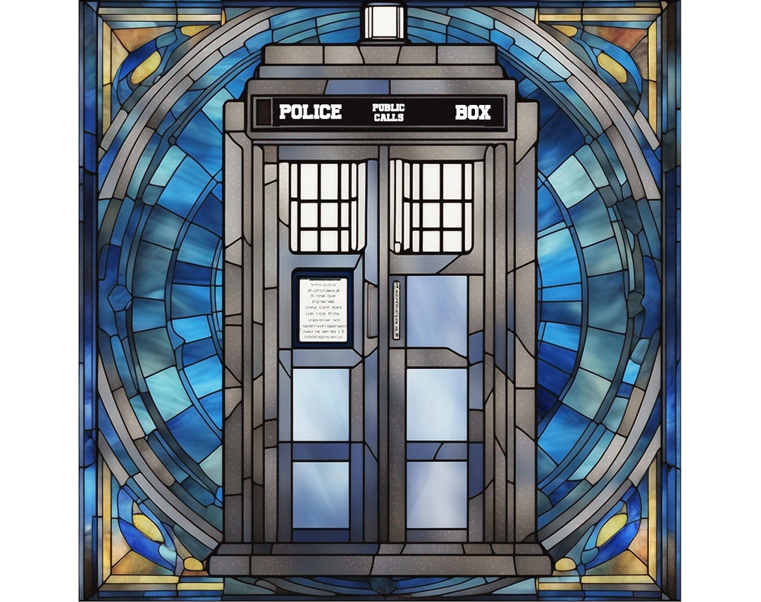 Stained Glass Window Tardis From Doctor Who Etsy