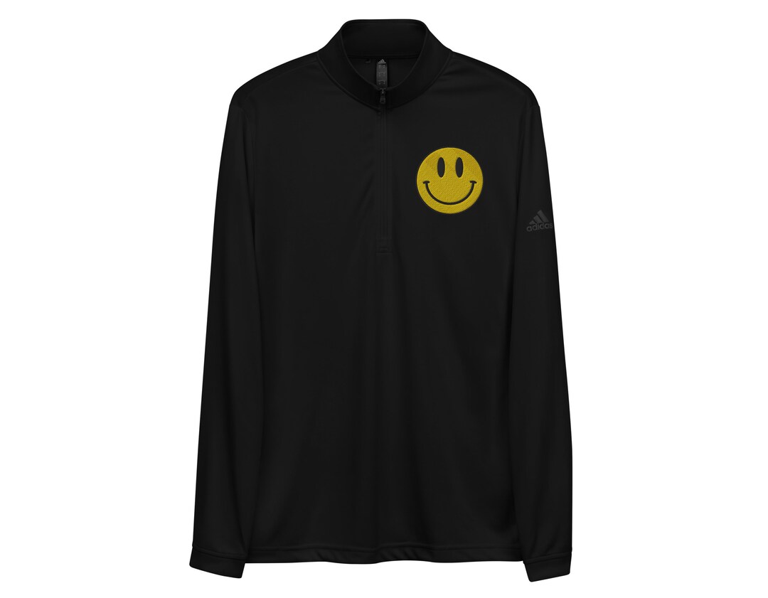 Adidas X 90s Smiley Face Raver Disco Rave Quarter Zip Pullover - Etsy