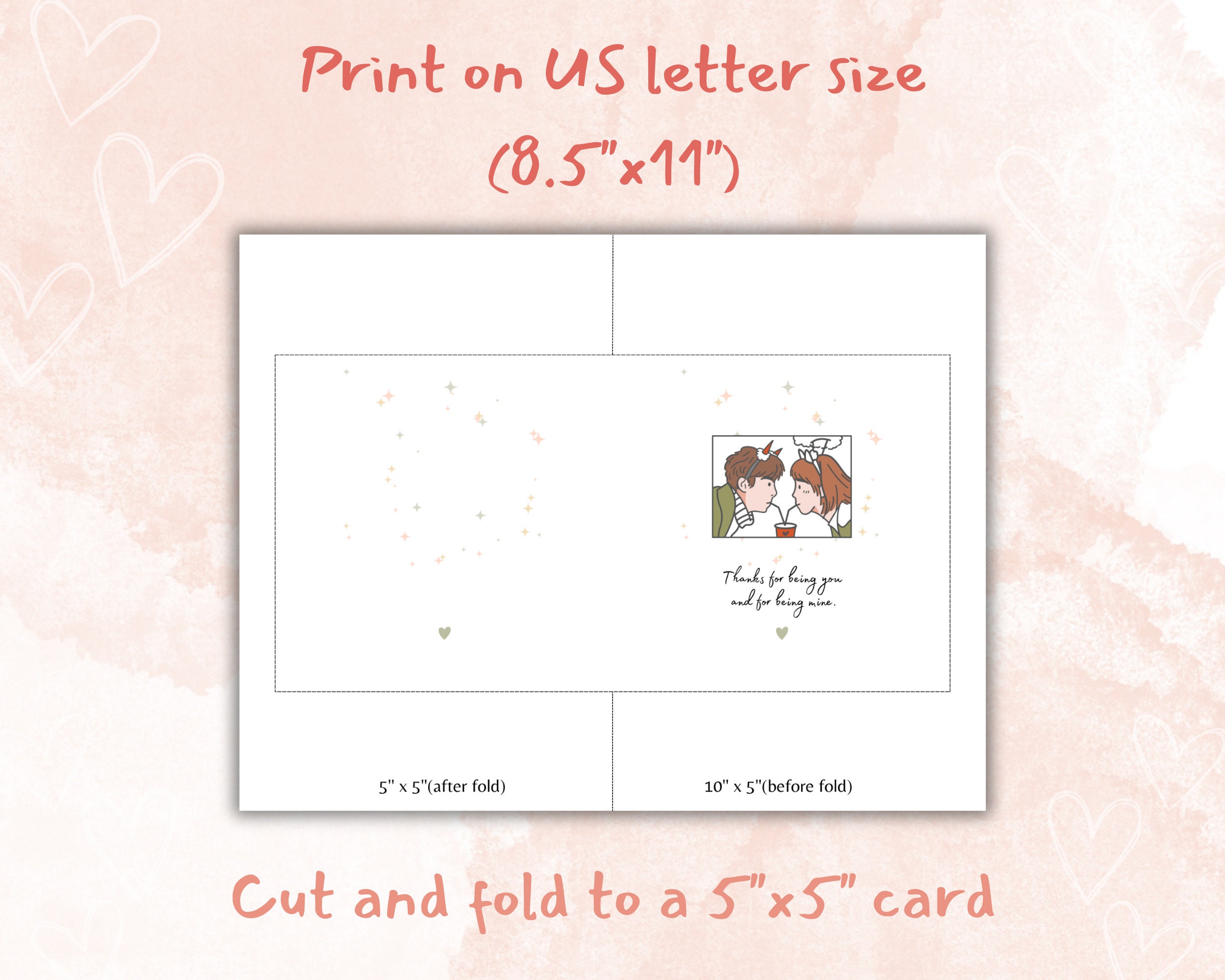 Together Forever Valentine's Card - Love Anniversary Card For Him/Her With Kraft Envelope