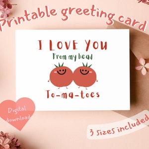 Te amo de la cabeza a los pies humor divertido linda tarjeta de aniversario romántico, para ella, para él, compromiso Día de San Valentín, notas de amor