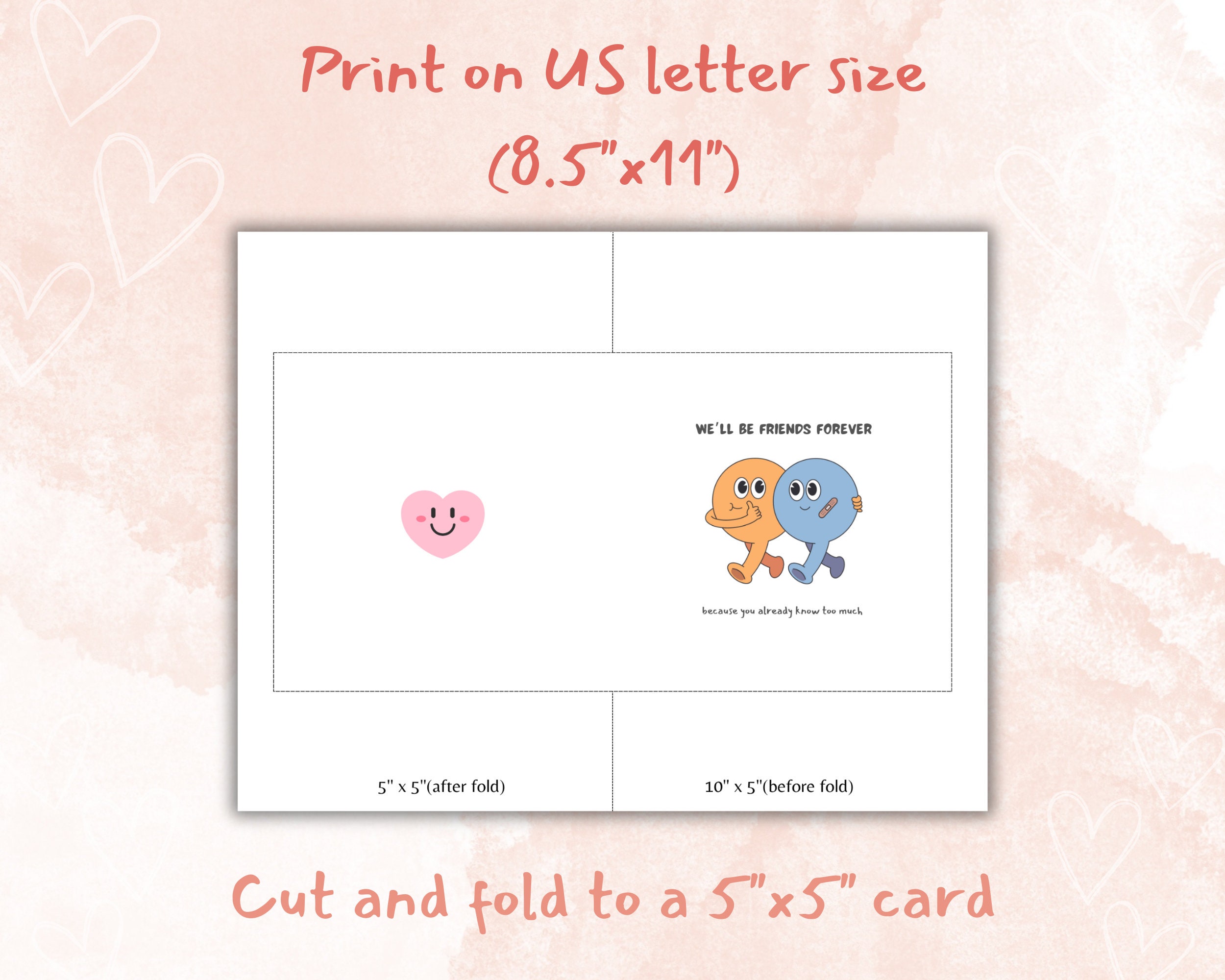 Funny Friendship Card: We'll Be Friends Forever (digital Download) - Etsy