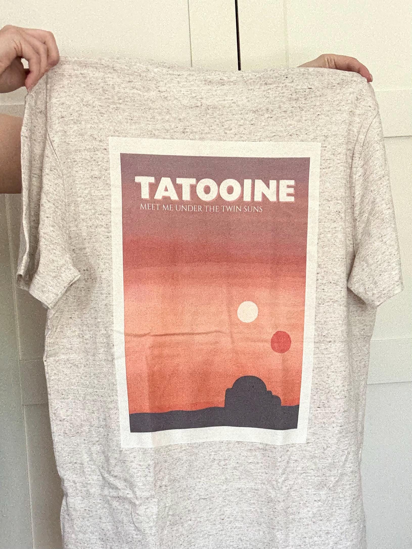 Tatooine Travel Poster T-shirt TWIN SUNS 100% Cotton up to 4XL