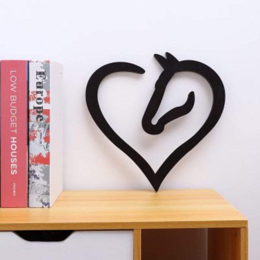 Metal Wall Heart Decoration Heartshaped Horse Wall Etsy