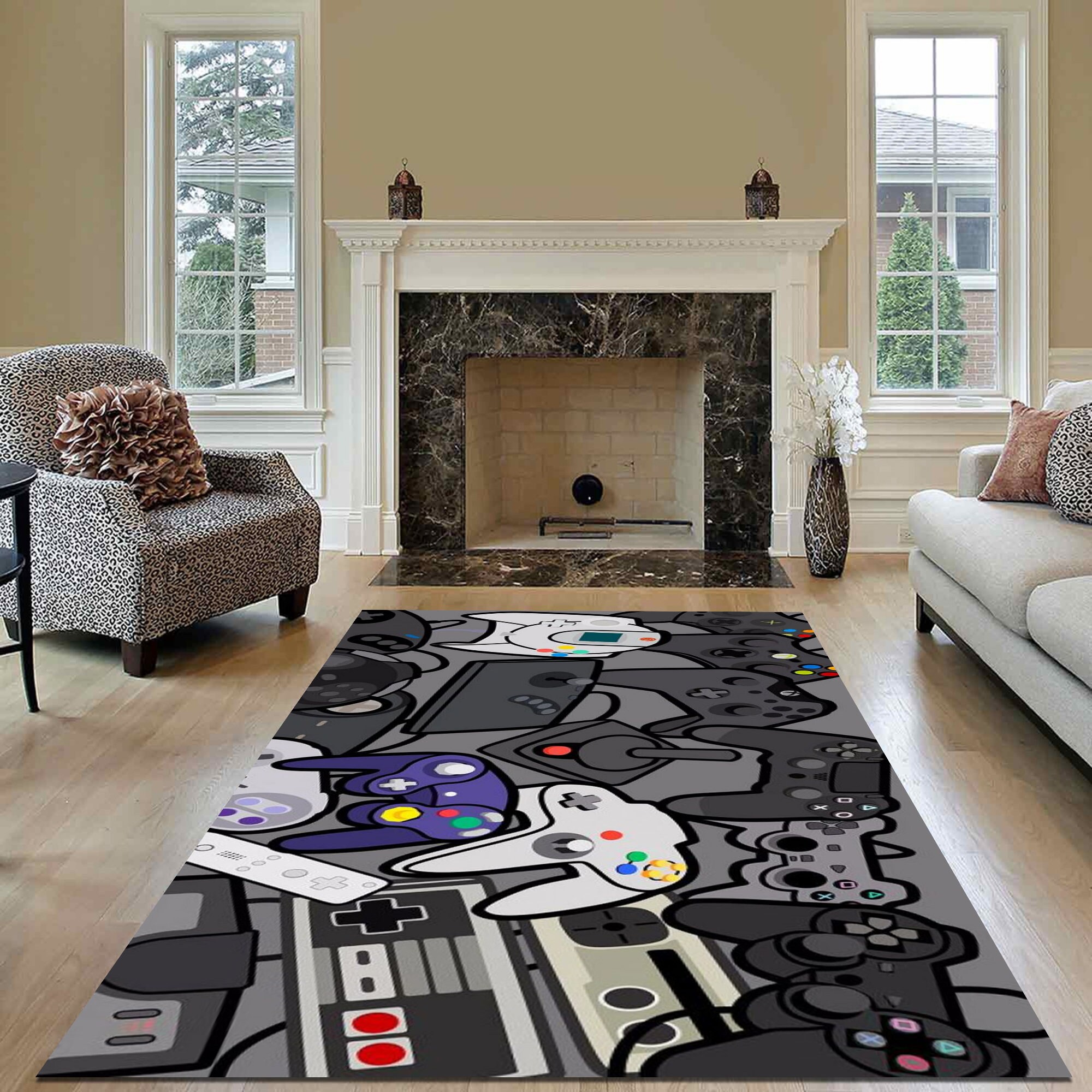 Game Decor Rug, Gaming Decor,game Controller Rug, Home Decor