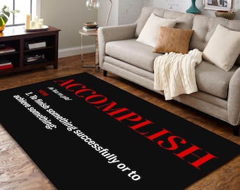 Accomplissez l'impression de devis / tapis noir / tapis moderne / cadeau personnalisé / tapis populaire / tapis antidérapant / tapis abstrait / décor à la maison / tapis de zone