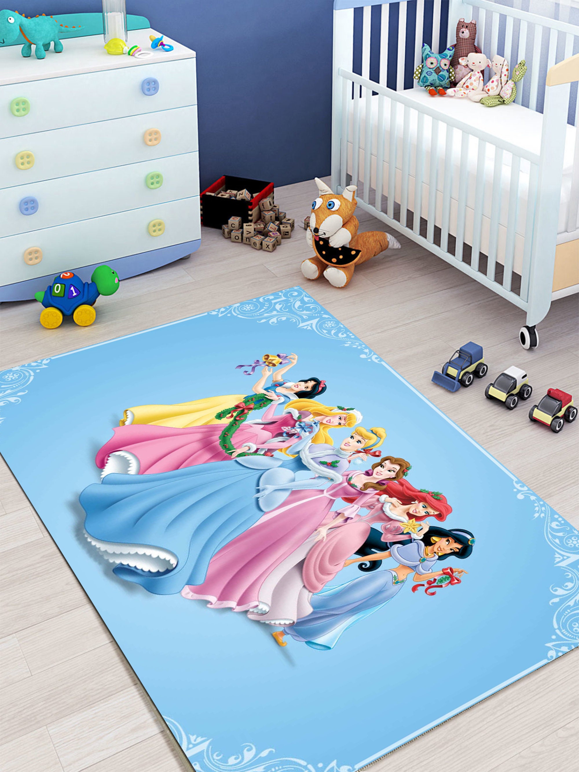 Discover Princess Rug, Kids Room Rug, Rapunzel Rug, Snow Blue, Ariel Rug, Fa Mulan Rug, Girl Room Rug, Cute Rug, Nursery Rug, Kids Room Decor