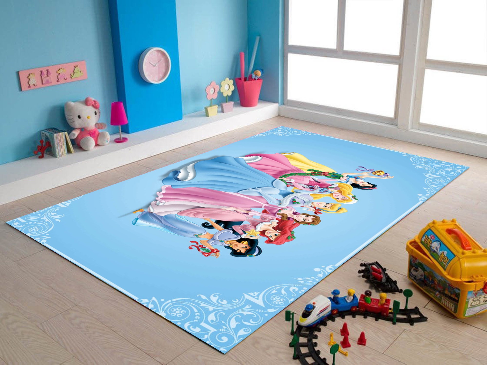 Discover Princess Rug, Kids Room Rug, Rapunzel Rug, Snow Blue, Ariel Rug, Fa Mulan Rug, Girl Room Rug, Cute Rug, Nursery Rug, Kids Room Decor