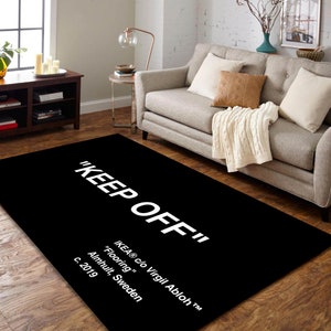 Tapis Keep Off, noir Keepoff, cadeau personnalisé, Keepoff, tapis personnalisé, tapis déco chambre garçon, tapis, tapis cool, tapis noir blanc, cadeau pour elle tapis