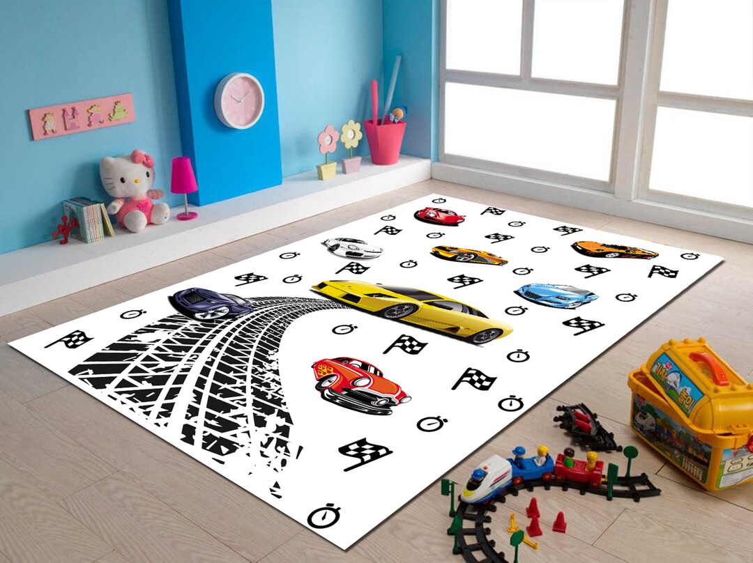 Lightning Mcqueen Rug / Cars Movie Rug / Trendy Rug / Mcqueen / Baby Play Mat / Personalized Rug