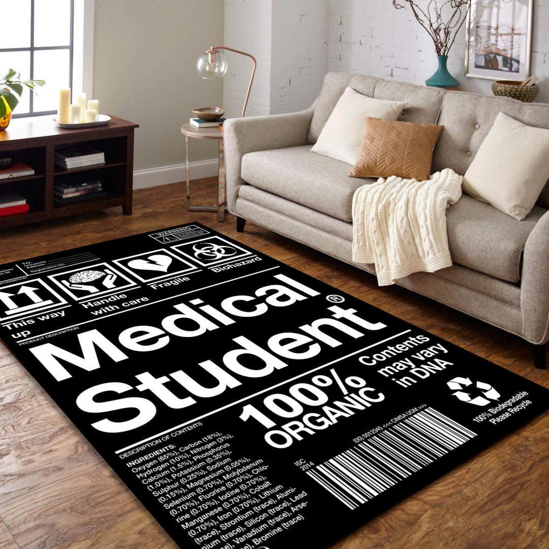 Biology Rug Design Medical Student Rug, Celebration Rug, Patterned Printing Rug, Patterned ...
