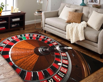 Tapis de roulette de casino, tapis de roulette de jeu, décor de salle de jeux, tapis de décoration de roulette de casino, décor de jeu, décor de club de jeu, cadeau pour lui