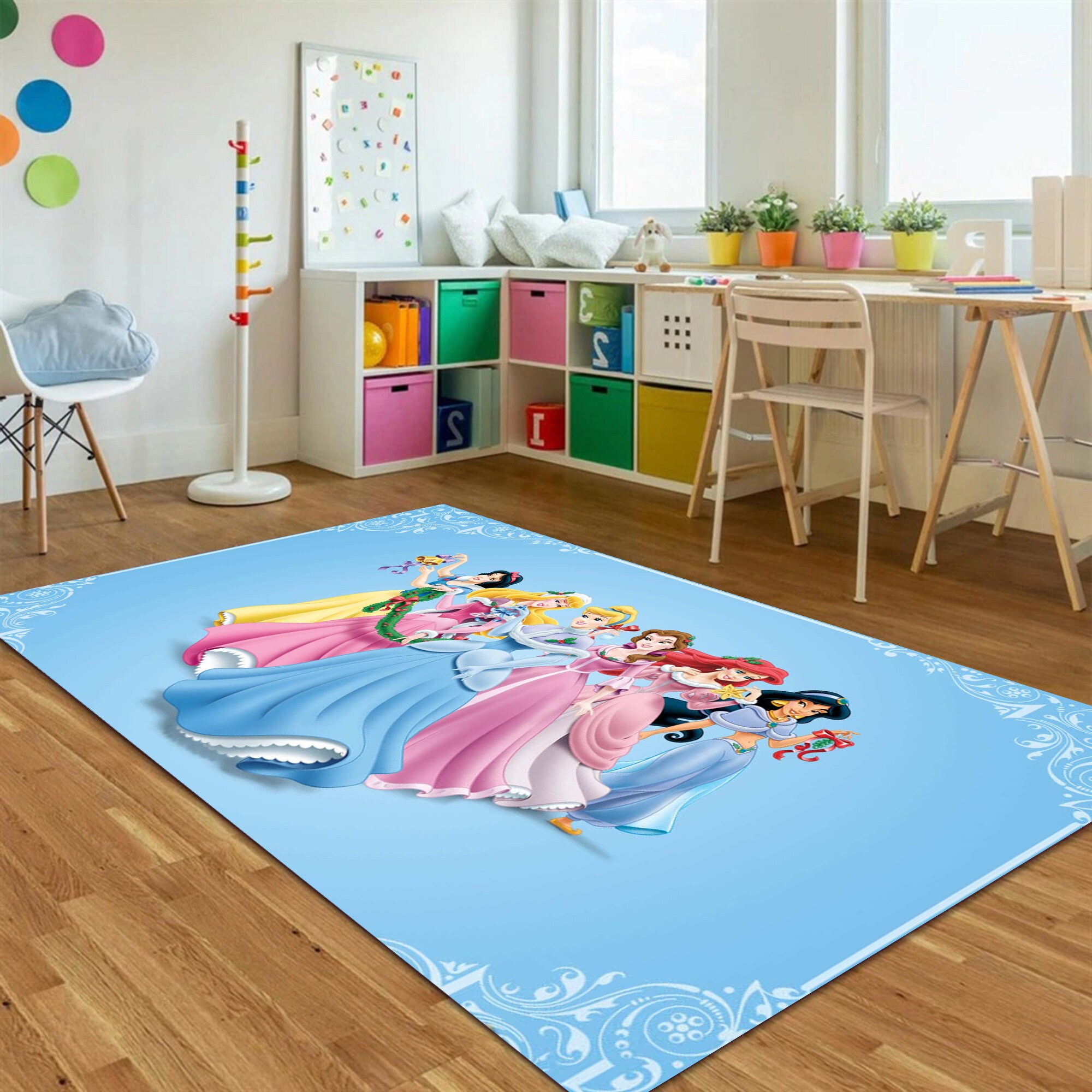 Discover Princess Rug, Kids Room Rug, Rapunzel Rug, Snow Blue, Ariel Rug, Fa Mulan Rug, Girl Room Rug, Cute Rug, Nursery Rug, Kids Room Decor