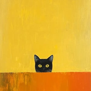 Lindo póster de un gato negro