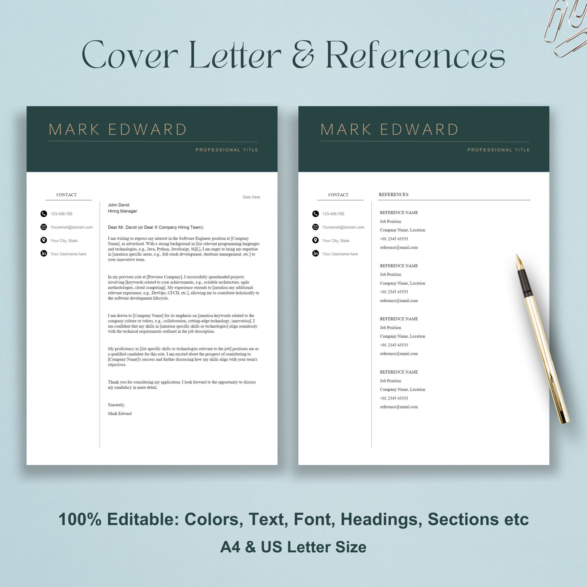 Software Engineer Resume Template Word, Google Docs & Pages ...