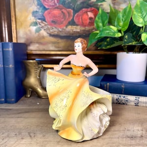 Vintage keramische plantenbak dansende vrouw