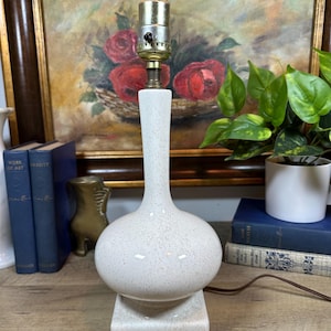 Vintage Mid-Century Specled Ceramic Table Lamp