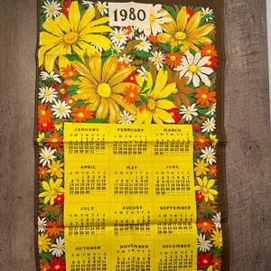 1980 Calendar - Etsy