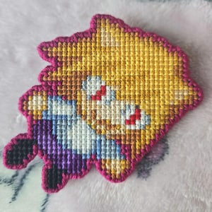 Melty Blood Neco Arc Cross Stitch pin