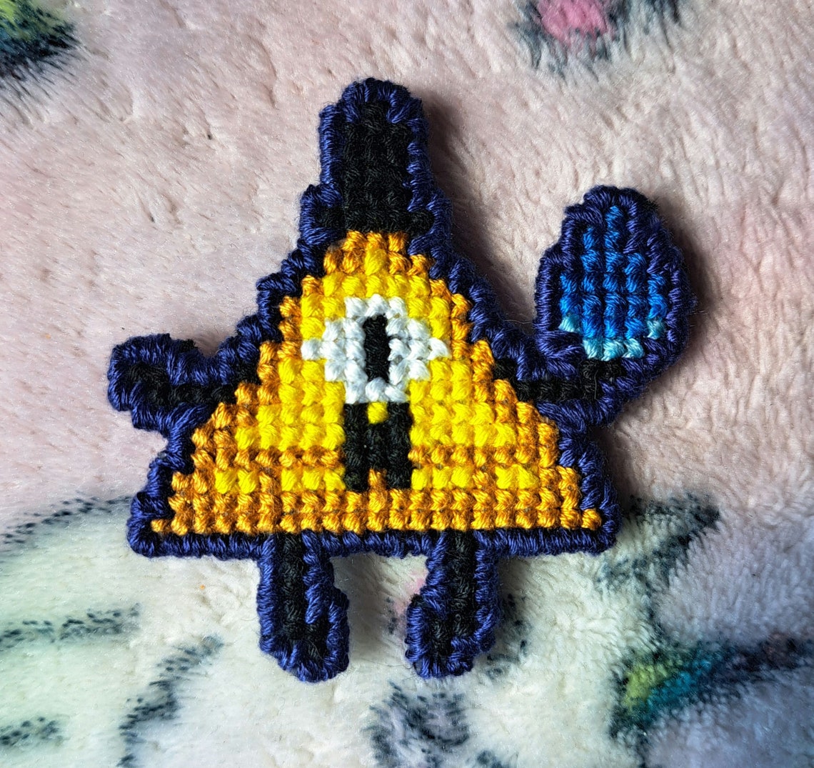 Bill Cipher Cross Stitch Pin - Etsy
